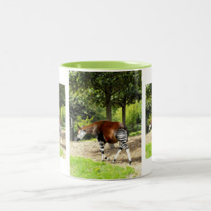 Caneca De Café Em Dois Tons Okapi indo embora