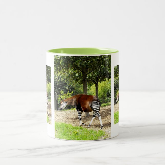 Caneca De Café Em Dois Tons Okapi indo embora (Centro)