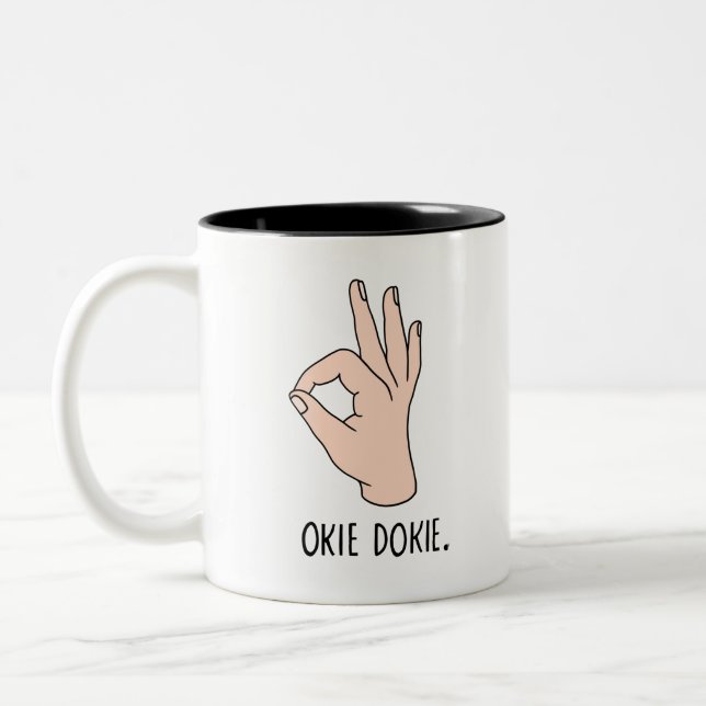 Caneca De Café Em Dois Tons Okie Doke (Esquerda)