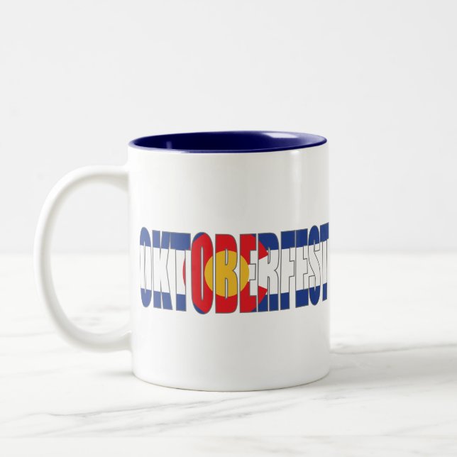 Caneca De Café Em Dois Tons Oktoberfest do Colorado (Esquerda)