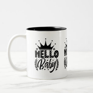 Caneca De Café Em Dois Tons Olá bebê 