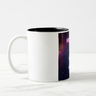Caneca De Café Em Dois Tons Olá do espaço.
