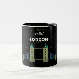 Caneca De Café Em Dois Tons Olá, London, Café de Dois Toneladas