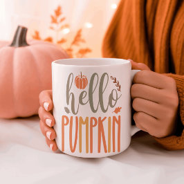Caneca De Café Em Dois Tons Olá Pumpkin Mug