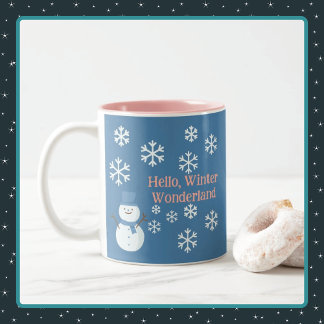 Caneca De Café Em Dois Tons Olá, Winter Wonderland