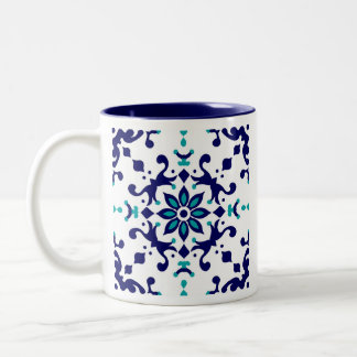 Caneca De Café Em Dois Tons Olaria Azul Multani
