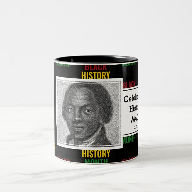 Caneca De Café Em Dois Tons OLAUDAH EQUIANO O Real | História Negra Mês (Centro)