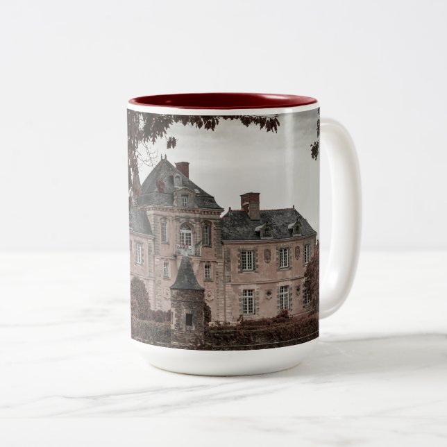 Caneca De Café Em Dois Tons Old European Mansion (Frente Esquerda)