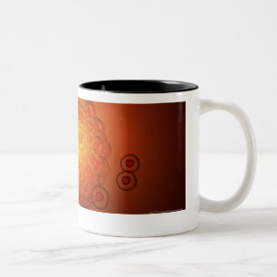 Caneca De Café Em Dois Tons Olhar ampliado em um óvulo