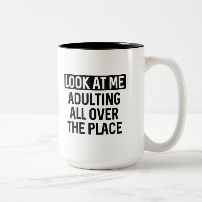 Caneca De Café Em Dois Tons Olhe Para Mim (Direita)