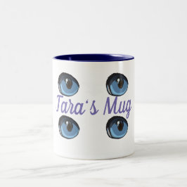 Caneca De Café Em Dois Tons Olho Azul Personalizado