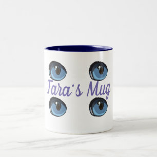 Caneca De Café Em Dois Tons Olho Azul Personalizado