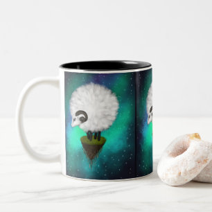 Caneca De Café Em Dois Tons Olho Celestial: Grazing Entre as Estrelas
