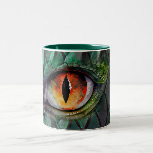 Caneca De Café Em Dois Tons Olho de Dragão Fantasia Mítica