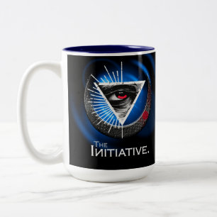 Caneca De Café Em Dois Tons Olho para a Iniciativa Art Mug
