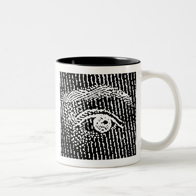 Caneca De Café Em Dois Tons Olhos da Rainha Elizabeth (Direita)