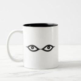 Caneca De Café Em Dois Tons Olhos de Zipper