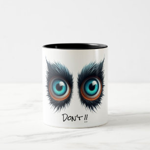 Caneca De Café Em Dois Tons Olhos do Monstro do Lobo - Personalizar Mug