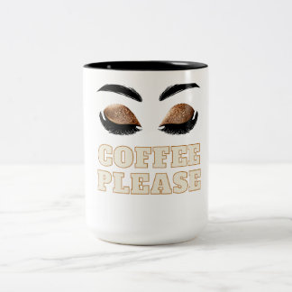 Caneca De Café Em Dois Tons Olhos Lashes Café Mug