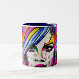 Caneca De Café Em Dois Tons Olhos Mentirosos