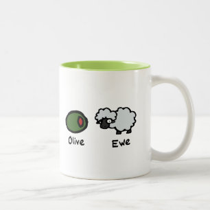 Caneca De Café Em Dois Tons Olive Ewe