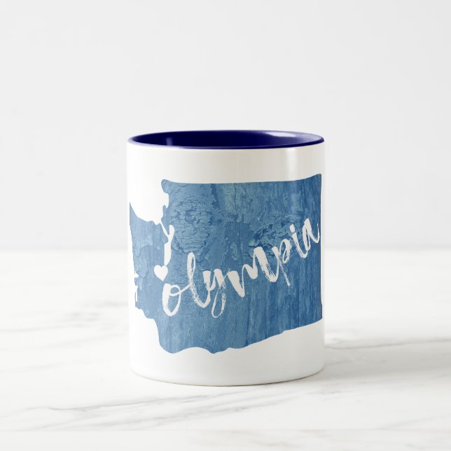 Caneca De Café Em Dois Tons Olympia Washington Wood Grain (Centro)