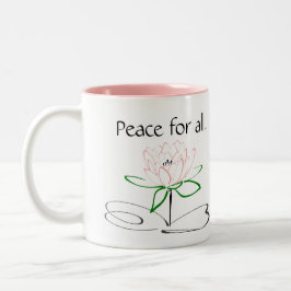 Caneca De Café Em Dois Tons Om Shanti Green Mug Rosa