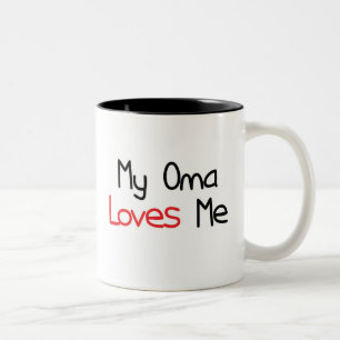 Caneca De Café Em Dois Tons Oma ama-me