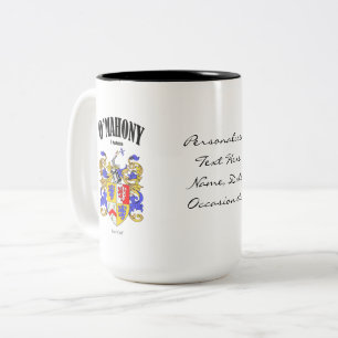 Caneca De Café Em Dois Tons O'Mahony Family Crest, Tradução e Significado