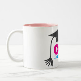 Caneca De Café Em Dois Tons OMG I graduado