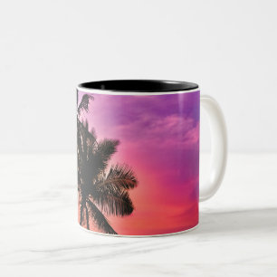 Caneca De Café Em Dois Tons Ondas marítimas