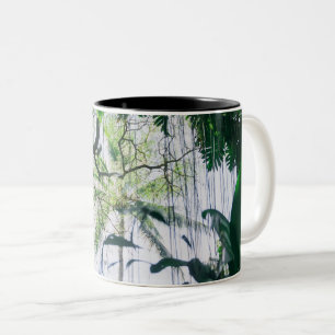 Caneca De Café Em Dois Tons Ondas marítimas