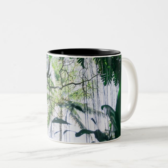 Caneca De Café Em Dois Tons Ondas marítimas (Frente Esquerda)