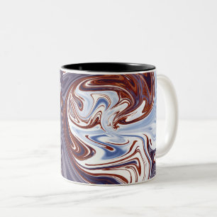 Caneca De Café Em Dois Tons ondas monstruosas Melhor pintura de abstrato