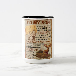 Caneca De Café Em Dois Tons Onde Quer Que Sua Viagem Na Vida - Pai De Veado Pa