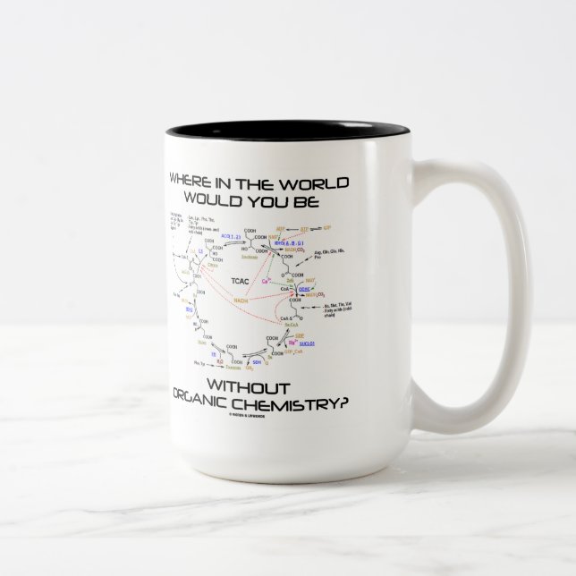 Caneca De Café Em Dois Tons Onde você seria química orgânica? (Direita)