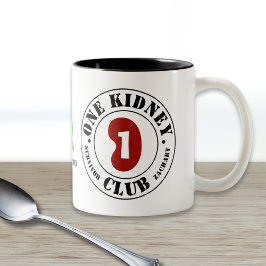 Caneca De Café Em Dois Tons One Kidney Club Donor Recipient Names Date