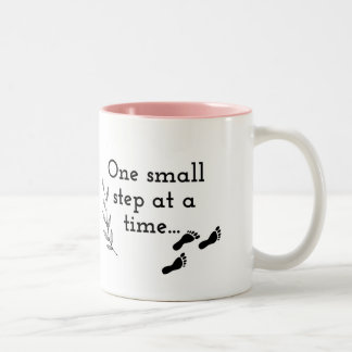 Caneca De Café Em Dois Tons One Small Step at a Time Coffee Mug