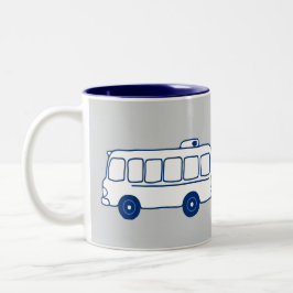 Caneca De Café Em Dois Tons Ônibus Amargo a Caminho da Festa da Pena