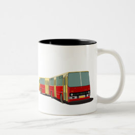 Caneca De Café Em Dois Tons Ônibus articulado Ikarus 280