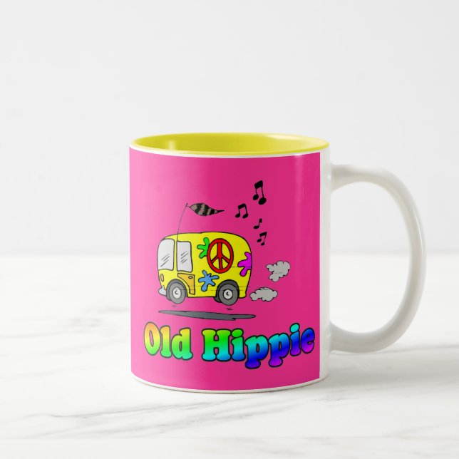 Caneca De Café Em Dois Tons Ônibus velho do Hippie (Direita)