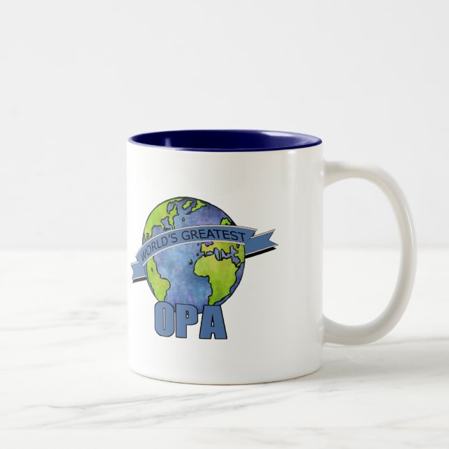 Caneca De Café Em Dois Tons Opa Mais Incrível do Mundo (Direita)