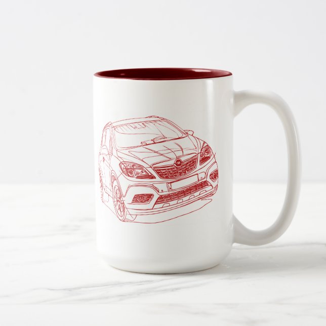 Caneca De Café Em Dois Tons Opel Mokka 2013 (Direita)