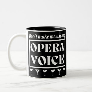 Caneca De Café Em Dois Tons Opera Voice Opera Singer