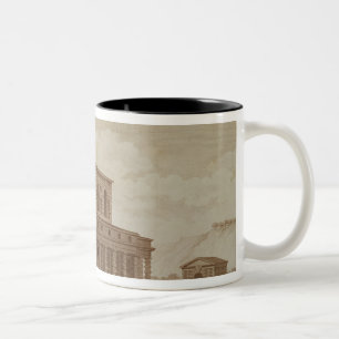 Caneca De Café Em Dois Tons Opinião de perspectiva da casa do diretor