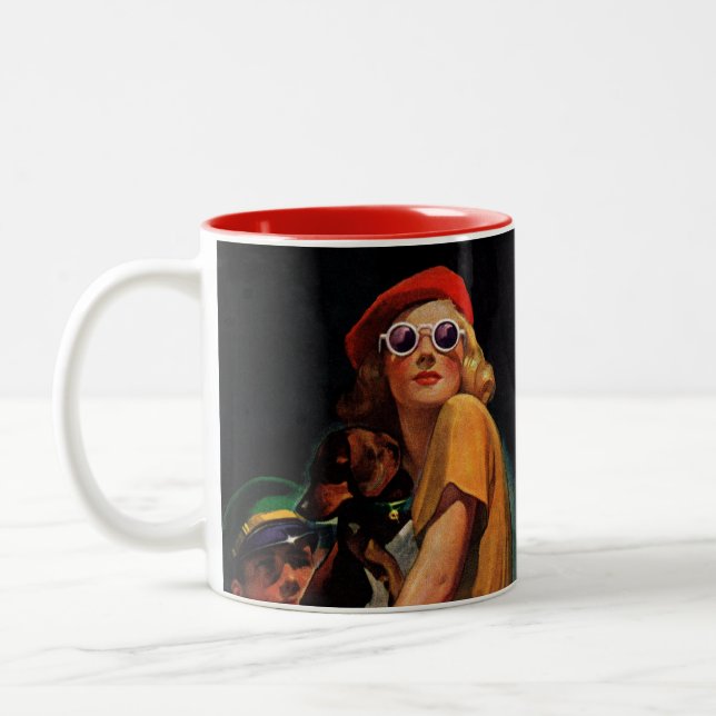 Caneca De Café Em Dois Tons Oportunidade da foto (Esquerda)