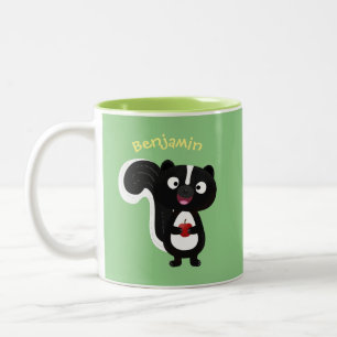 Caneca De Café Em Dois Tons Óptica ilustração de desenho animado