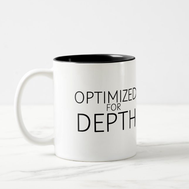 Caneca De Café Em Dois Tons Optimized For Depth Minimalist  (Esquerda)