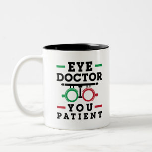 Caneca De Café Em Dois Tons Optometria Optometria Médico Seu Doente