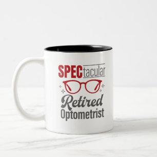 Caneca De Café Em Dois Tons Optometria Optometrista Espetacular Aposentada